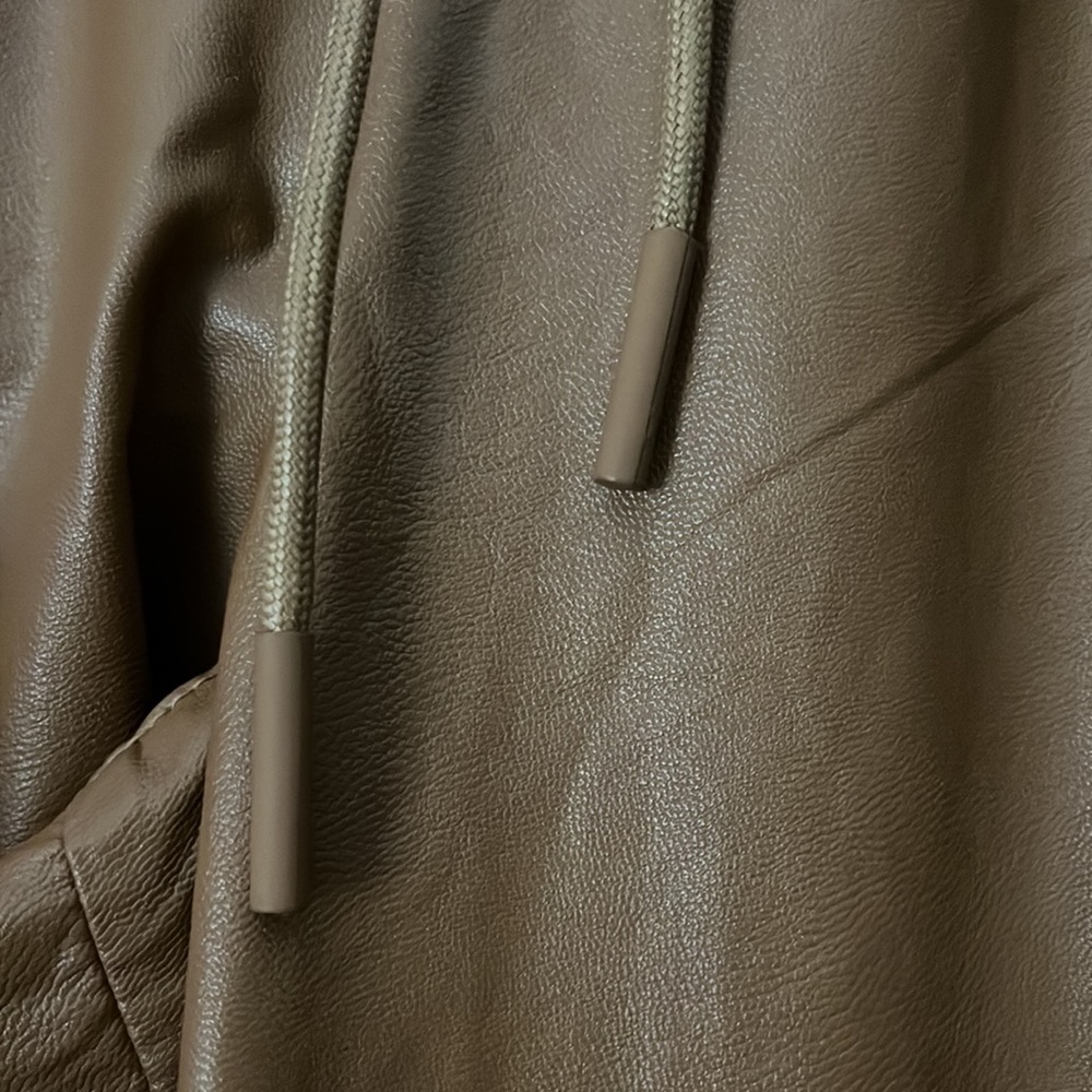NWT High-Rise Vegan Leather Joggers - Picture 4 of 5